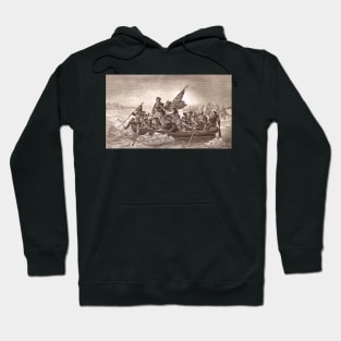 Washington Crossing Delaware Christmas Night  Dec 25 1766 Hoodie